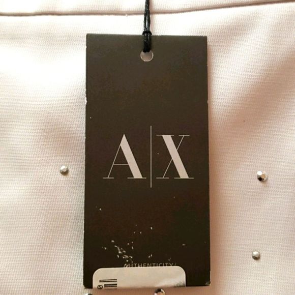 🖤NWT Armani Exchange Skirt White Stud Mini Skirt - Picture 5 of 11